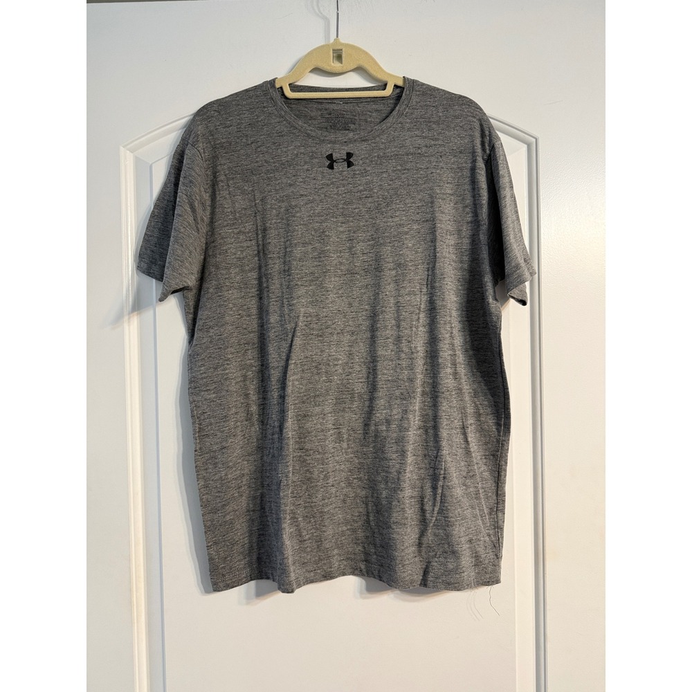 Under Armour T-Shirt Medium Grey Heathered Charged Cotton Tee Performance Gym